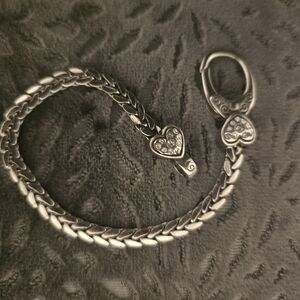 Brighton Silver Heart Charm Bracelet